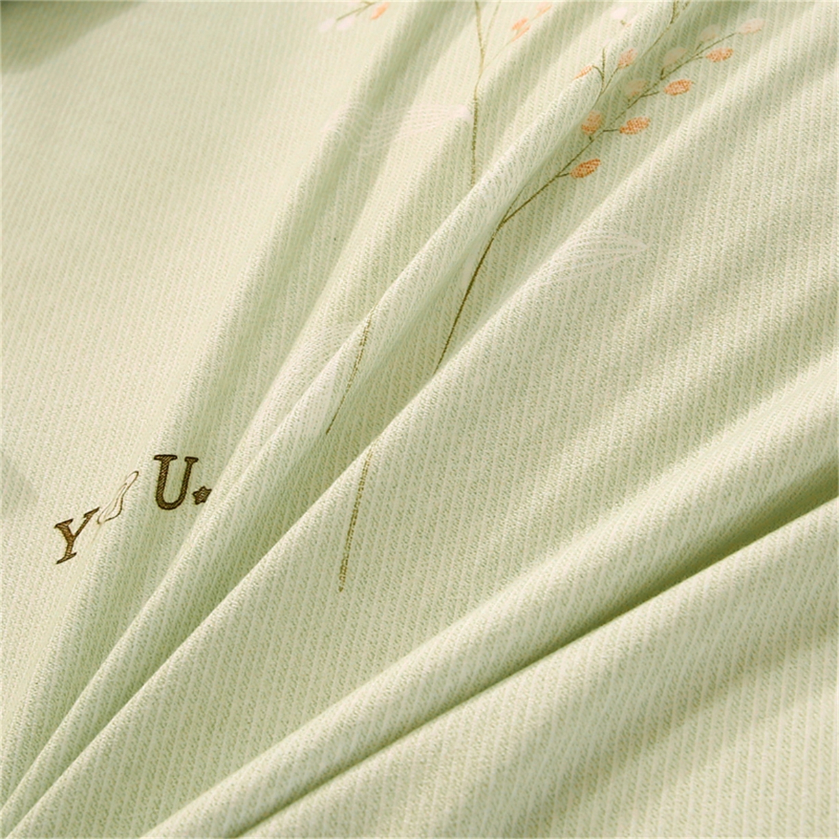 91家纺网 家纺一手货源 找家纺 织写 2025新款加厚磨毛澳绒棉四件套 贝莉浅绿