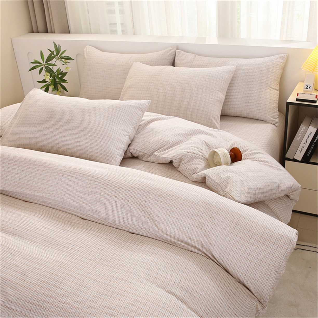 91家纺网 家纺一手货源 找家纺 织写 2025新款加厚磨毛澳绒棉四件套 莫奈