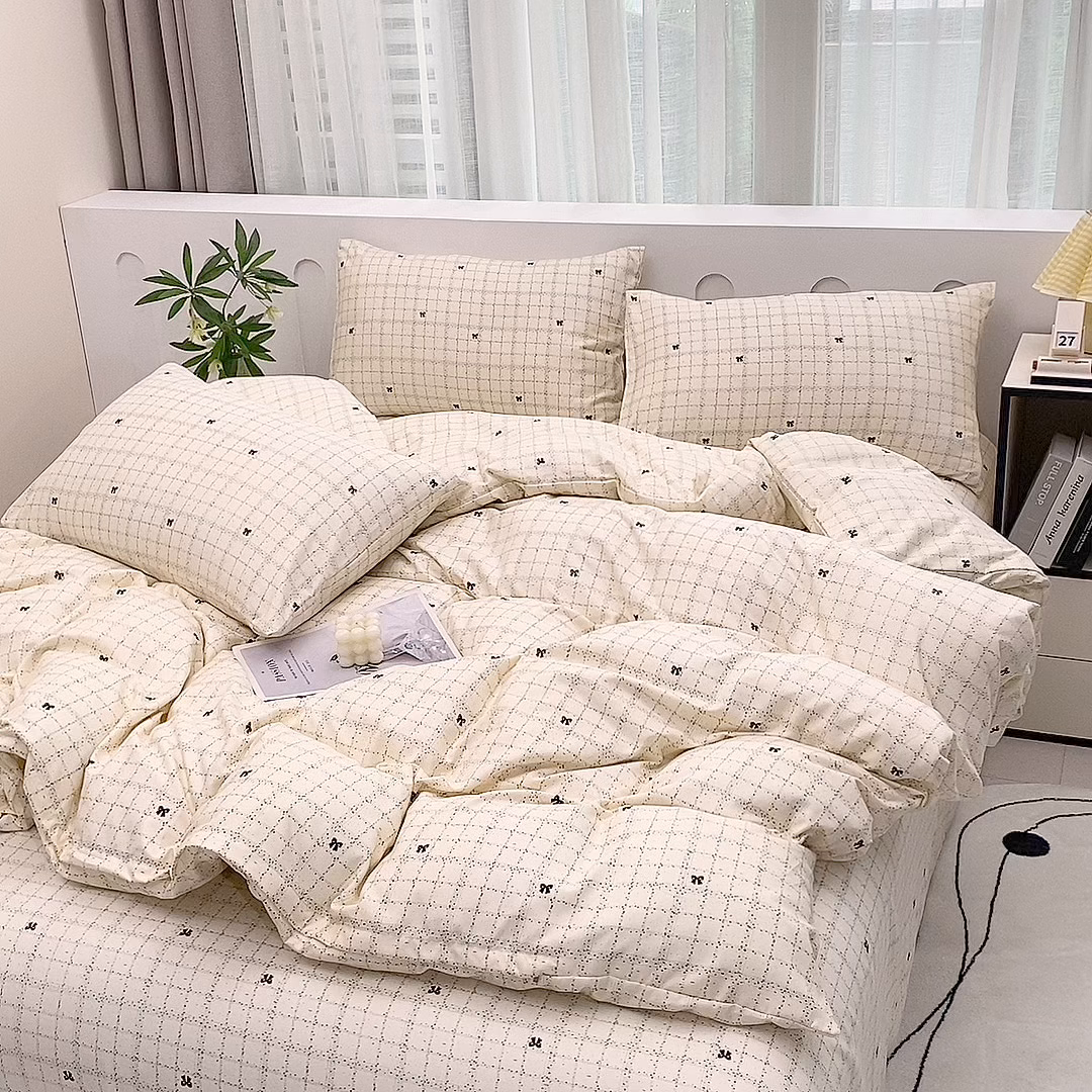 91家纺网 家纺一手货源 找家纺 织写 2025新款加厚磨毛澳绒棉四件套 幽香浪漫-黄