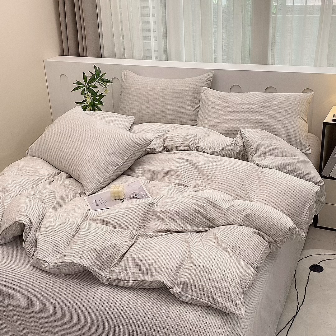 91家纺网 家纺一手货源 找家纺 织写 2025新款加厚磨毛澳绒棉四件套 莫奈