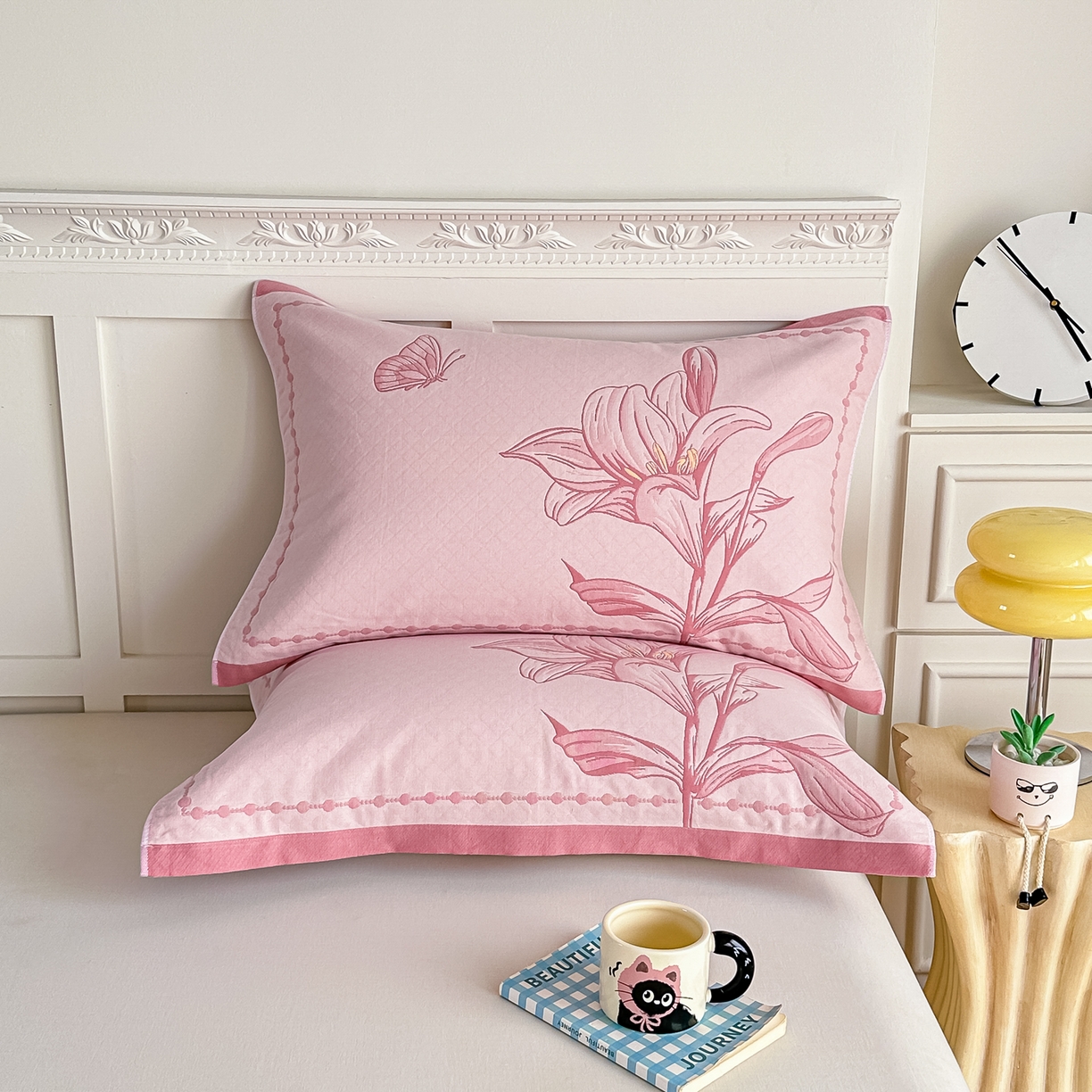 91家纺网 家纺一手货源 找家纺 （总）2025新款全棉四层纱布枕巾纯棉一对装全棉纱布枕头巾简约馨梦枕