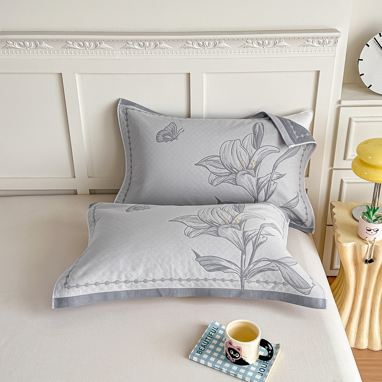 91家纺网 家纺一手货源 找家纺 （总）2025新款全棉四层纱布枕巾纯棉一对装全棉纱布枕头巾简约馨梦枕