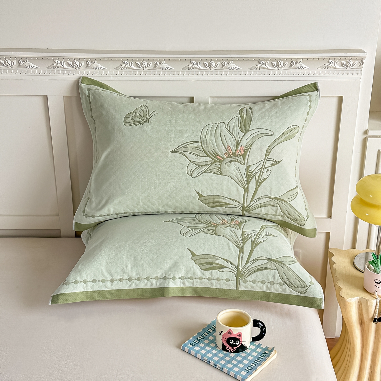 91家纺网 家纺一手货源 找家纺 （总）2025新款全棉四层纱布枕巾纯棉一对装全棉纱布枕头巾简约馨梦枕