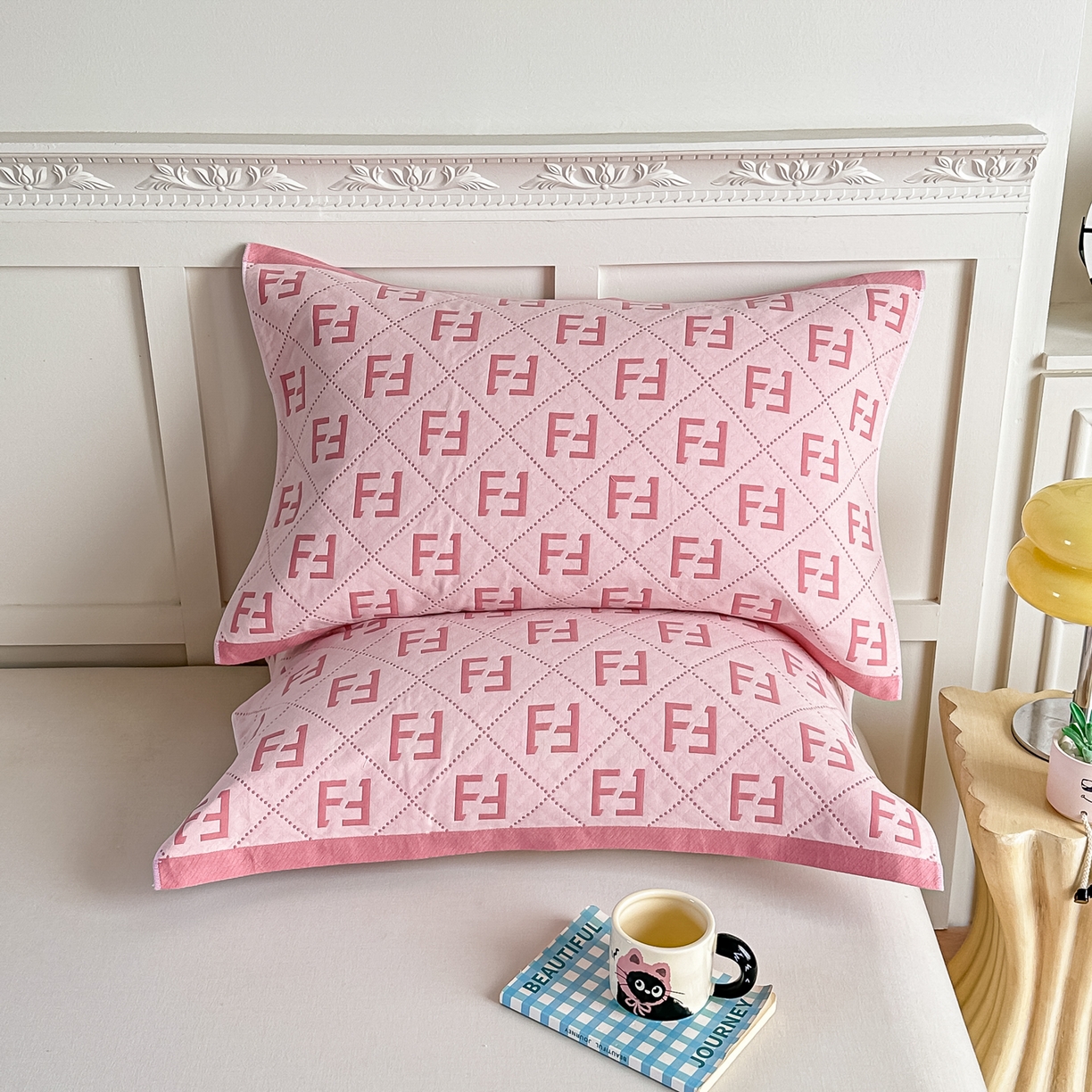 91家纺网 家纺一手货源 找家纺 （总）2025新款全棉四层纱布枕巾纯棉一对装全棉纱布枕头巾简约馨梦枕