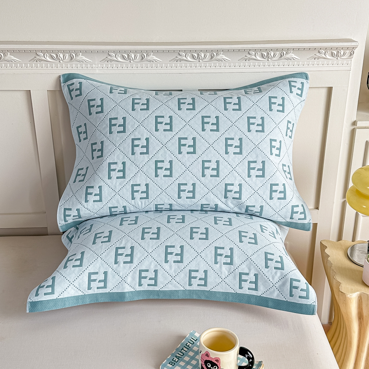 91家纺网 家纺一手货源 找家纺 （总）2025新款全棉四层纱布枕巾纯棉一对装全棉纱布枕头巾简约馨梦枕