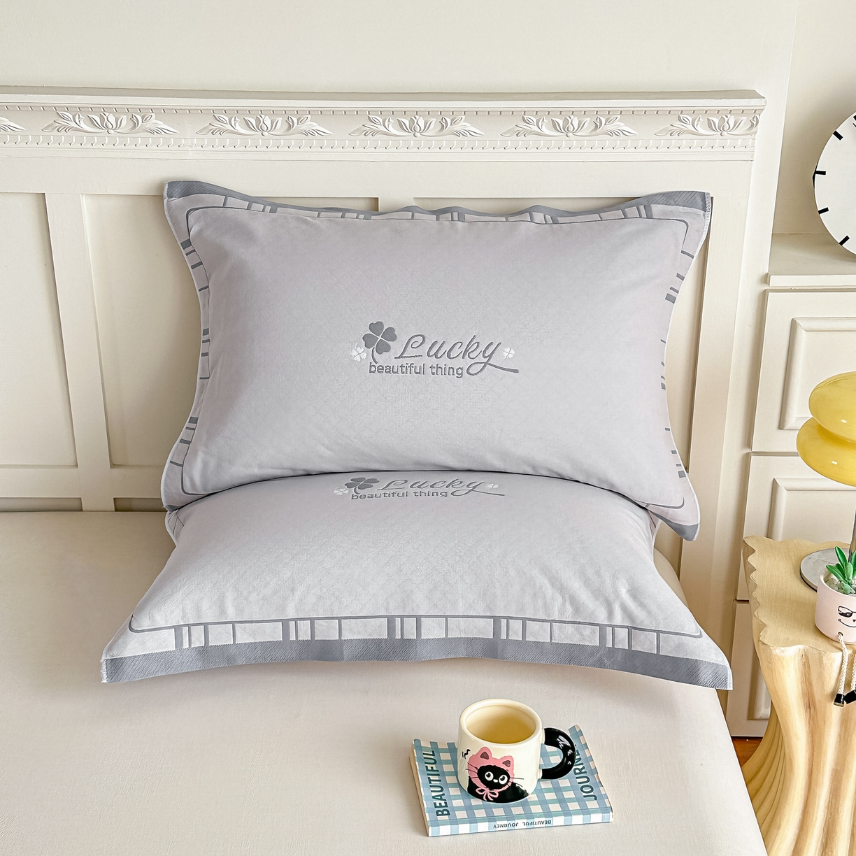 91家纺网 家纺一手货源 找家纺 （总）2025新款全棉四层纱布枕巾纯棉一对装全棉纱布枕头巾简约馨梦枕