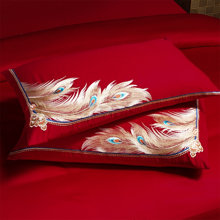 91家纺网 家纺一手货源 找家纺 （总）芊囍纺 2025新款全棉刺绣婚庆四件套