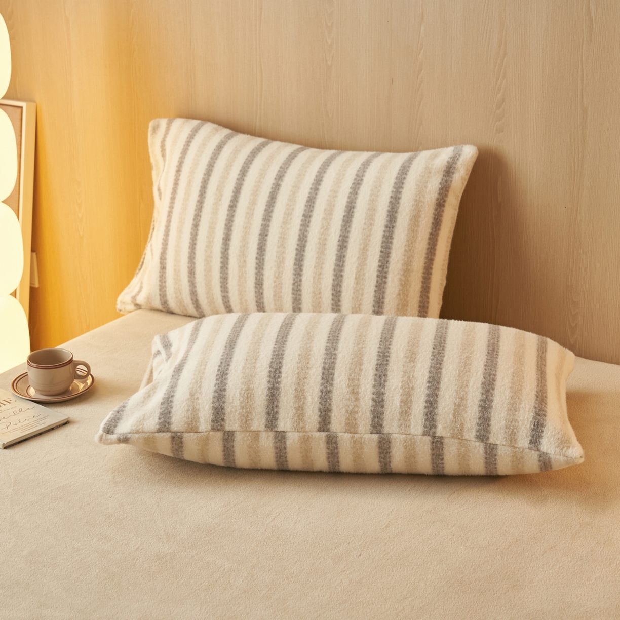 91家纺网 家纺一手货源 找家纺 早晨家纺 2025新款未末款仿羊绒牛奶绒四件套 未末-浅棕