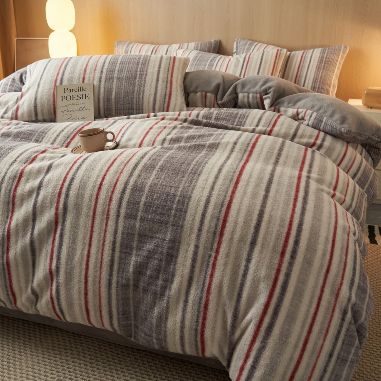 91家纺网 家纺一手货源 找家纺 早晨家纺 2025新款未末款仿羊绒牛奶绒四件套 未末-彩纹