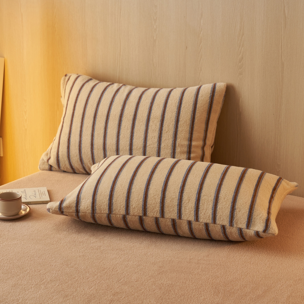 91家纺网 家纺一手货源 找家纺 早晨家纺 2025新款未末款仿羊绒牛奶绒四件套 未末-暖棕