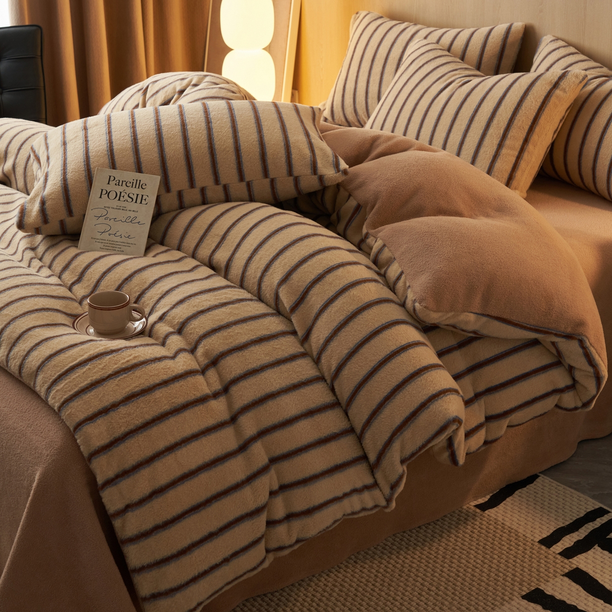 91家纺网 家纺一手货源 找家纺 （总）早晨家纺 2025新款未末款仿羊绒牛奶绒四件套