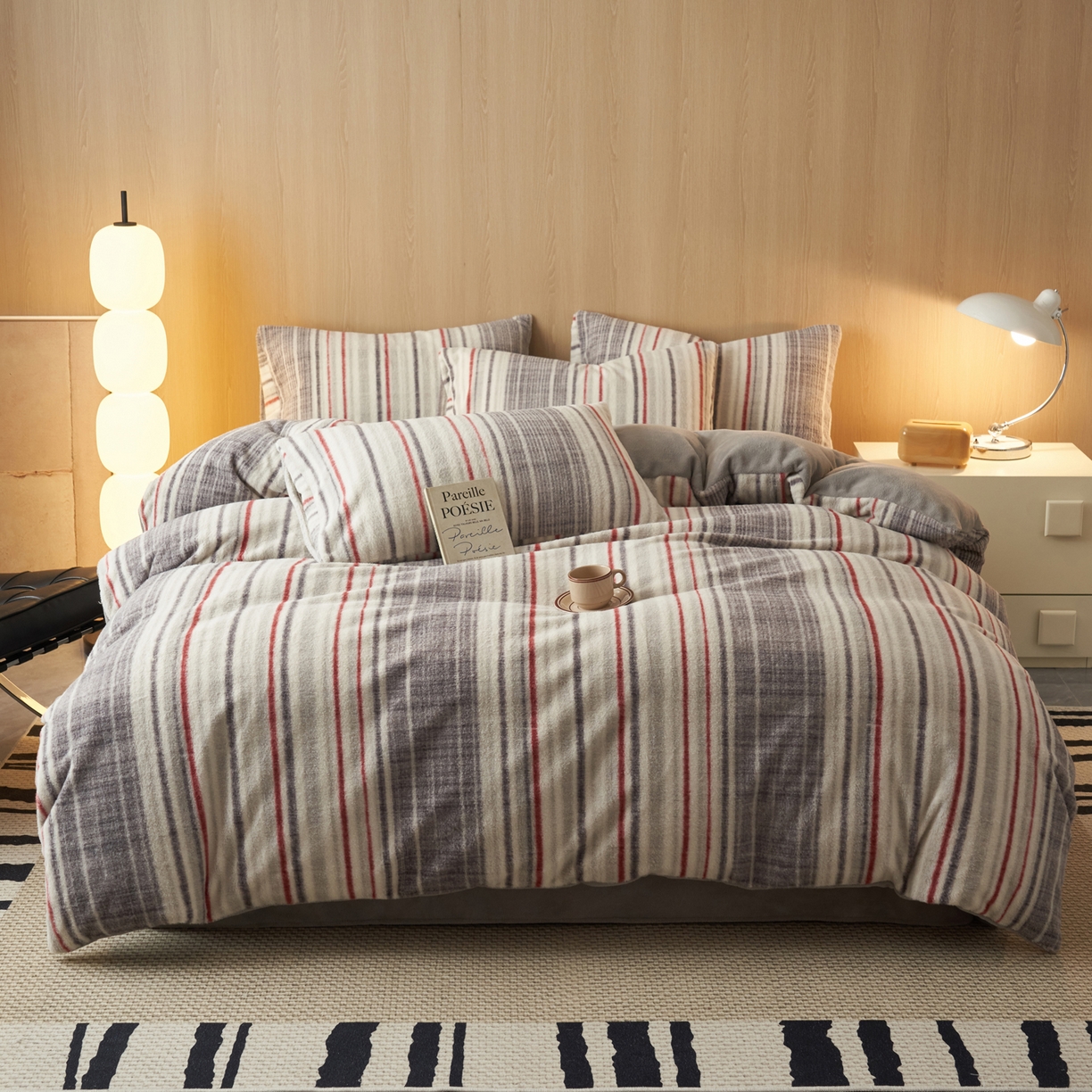 91家纺网 家纺一手货源 找家纺 早晨家纺 2025新款未末款仿羊绒牛奶绒四件套 未末-彩纹