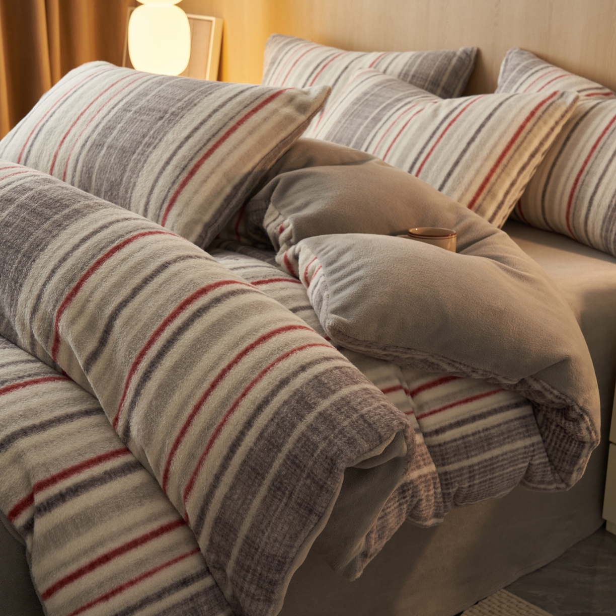 早晨家纺 2025新款未末款仿羊绒牛奶绒四件套 未末-彩纹