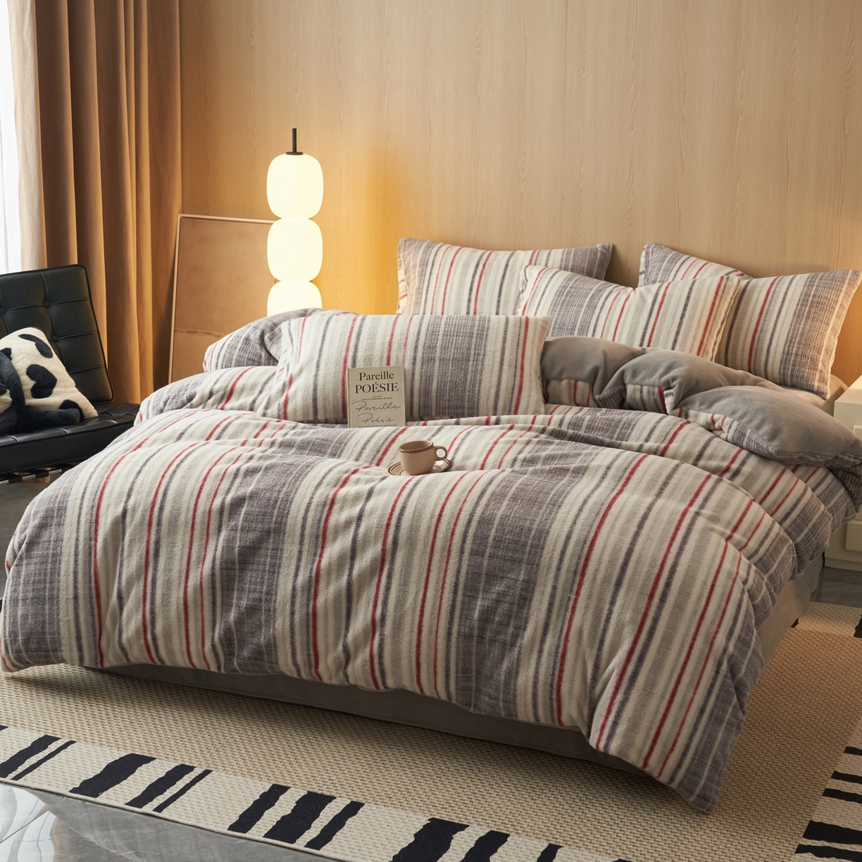 91家纺网 家纺一手货源 找家纺 早晨家纺 2025新款未末款仿羊绒牛奶绒四件套 未末-彩纹