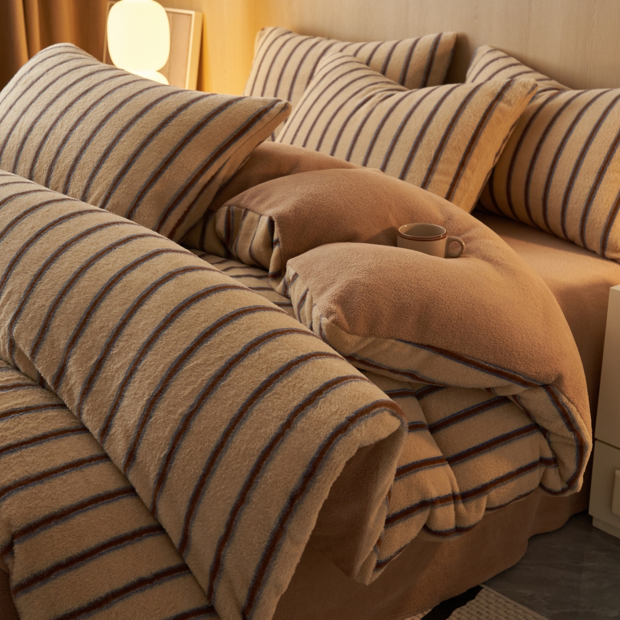 （总）早晨家纺 2025新款未末款仿羊绒牛奶绒四件套