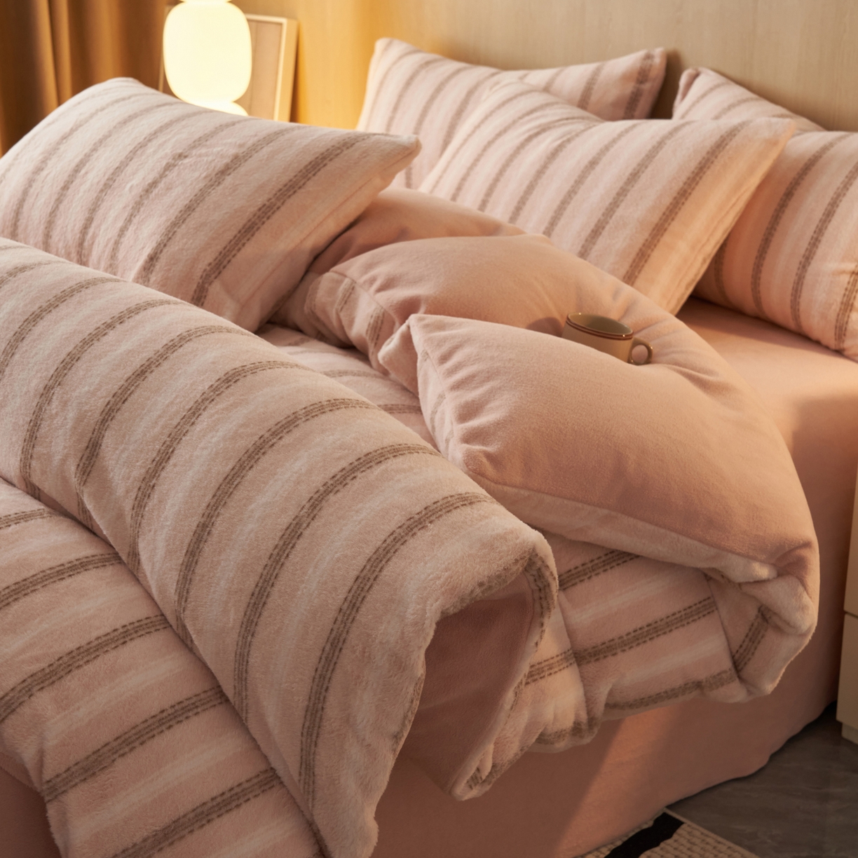 91家纺网 家纺一手货源 找家纺 （总）早晨家纺 2025新款未末款仿羊绒牛奶绒四件套