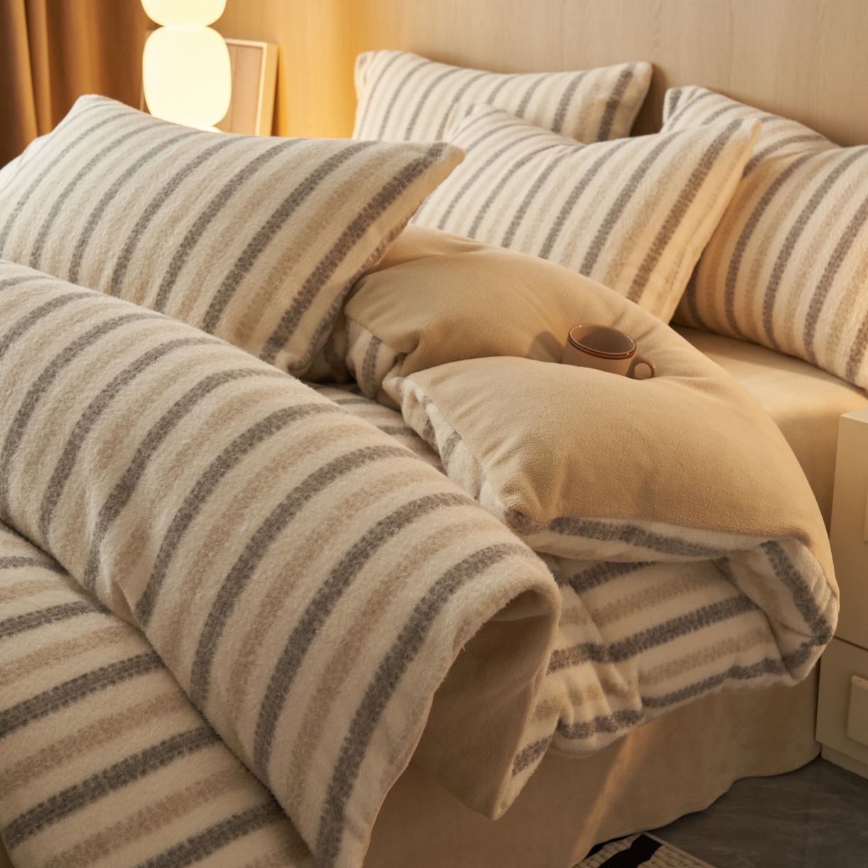 91家纺网 家纺一手货源 找家纺 （总）早晨家纺 2025新款未末款仿羊绒牛奶绒四件套