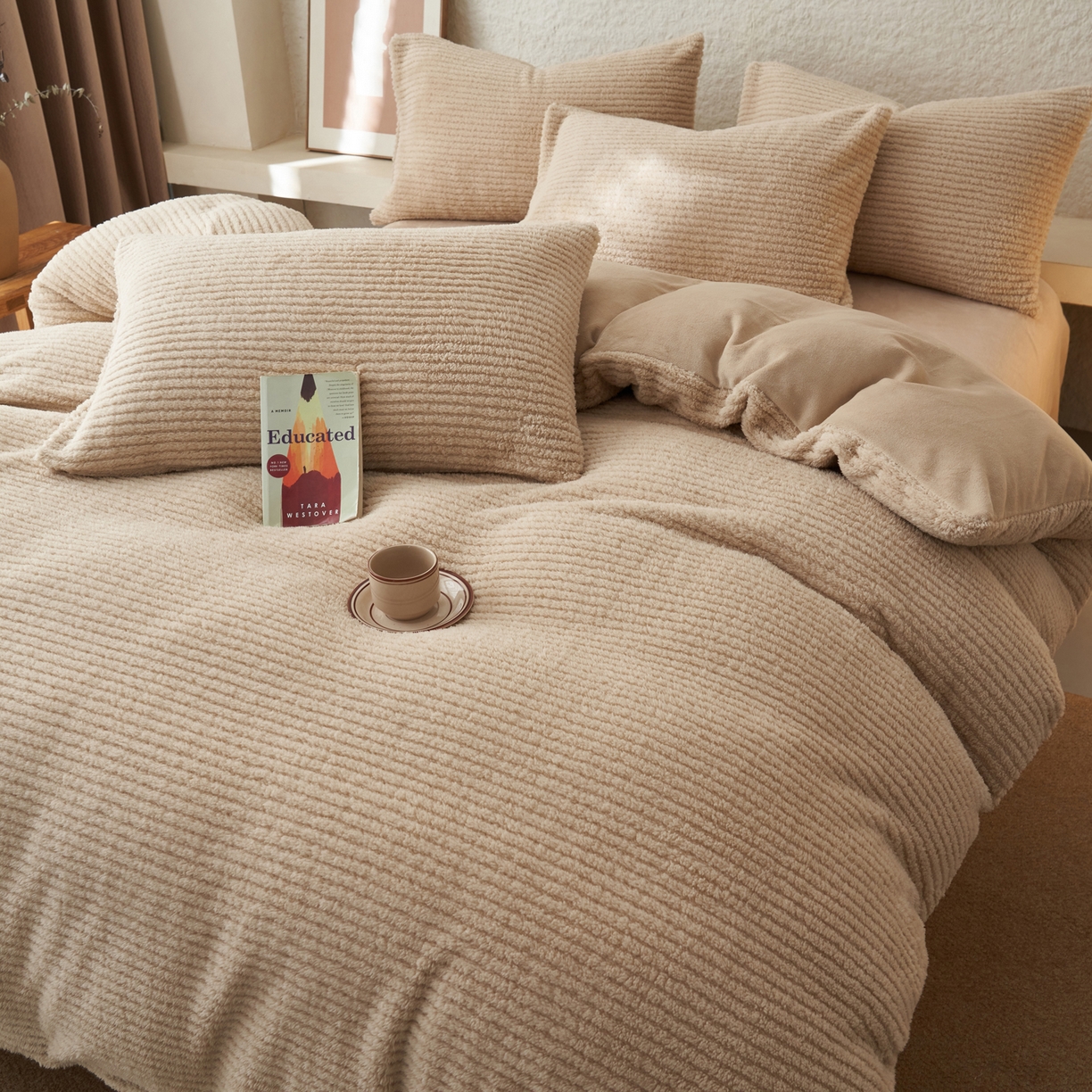 91家纺网 家纺一手货源 找家纺 （总）早晨家纺 2025新款世纪款塔芙蓉牛奶绒四件套