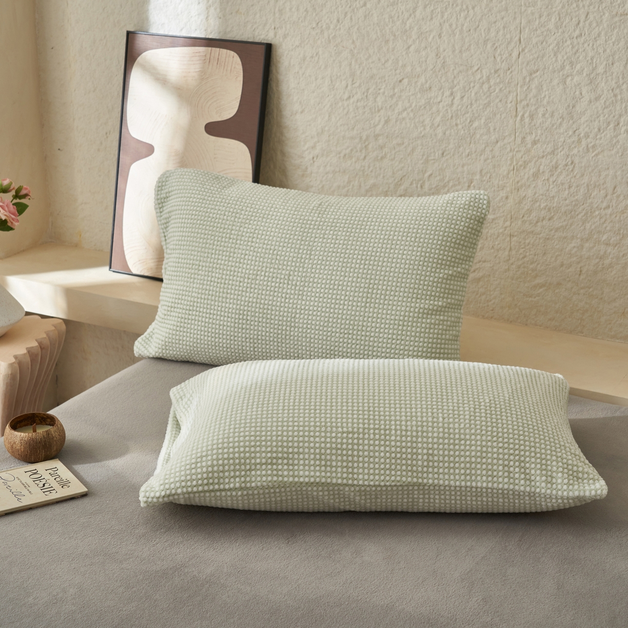 91家纺网 家纺一手货源 找家纺 早晨家纺 2025新款深蓝款阳离子提花牛奶绒四件套 深蓝-绿