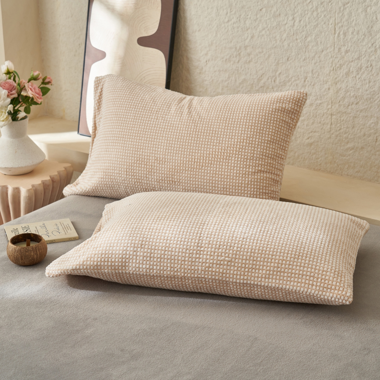 91家纺网 家纺一手货源 找家纺 早晨家纺 2025新款深蓝款阳离子提花牛奶绒四件套 深蓝-黄