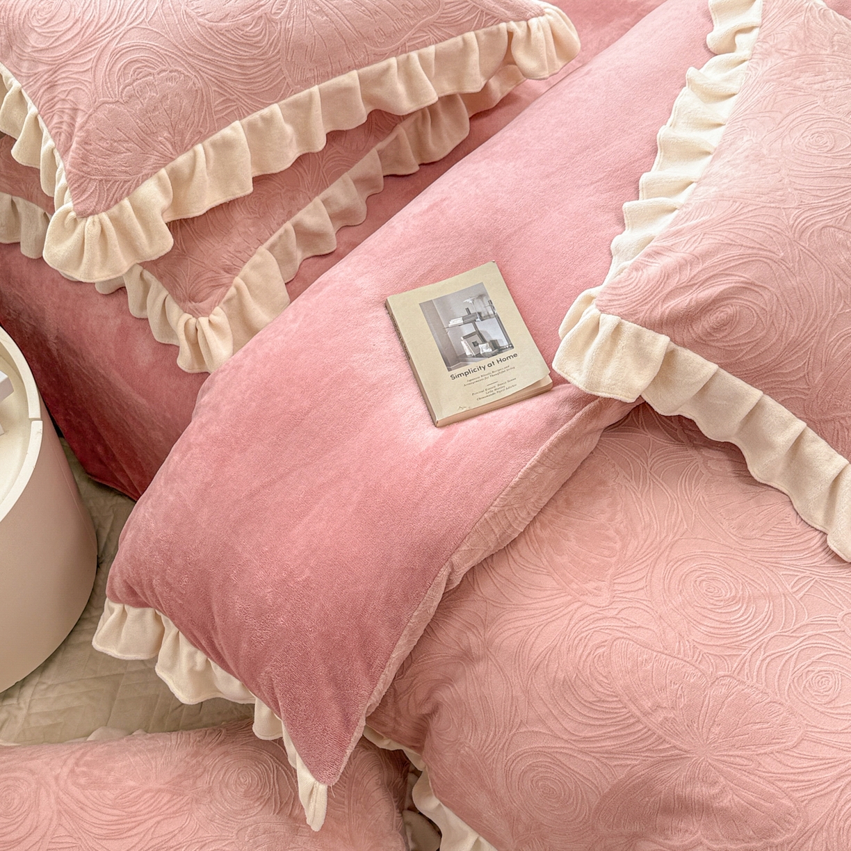 91家纺网 家纺一手货源 找家纺 （总）懒猫家纺 2025新款亲肤舒适牛奶绒四件套-千寻花语系列