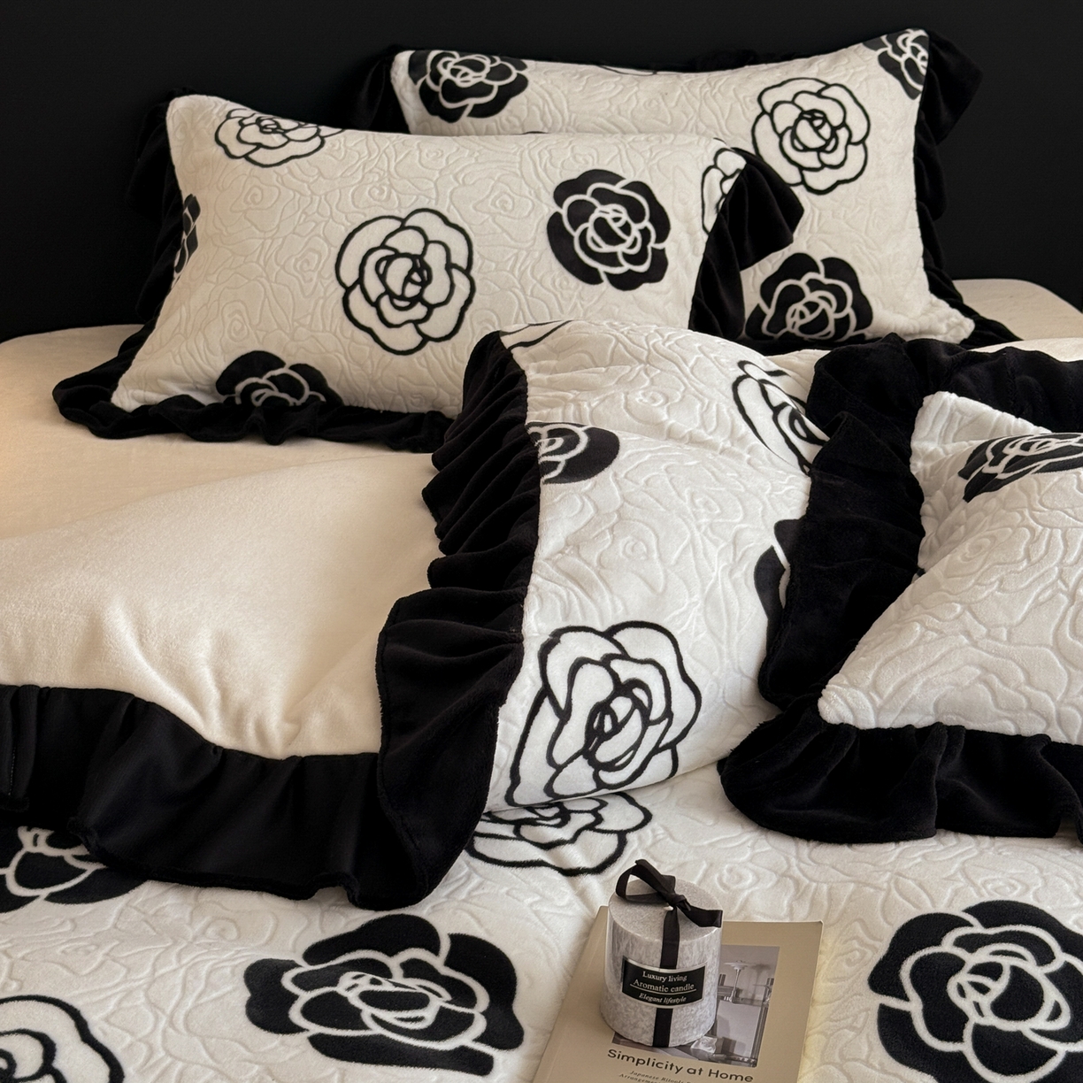 91家纺网 家纺一手货源 找家纺 （总）懒猫家纺 2025新款亲肤舒适牛奶绒四件套-可可小姐系列