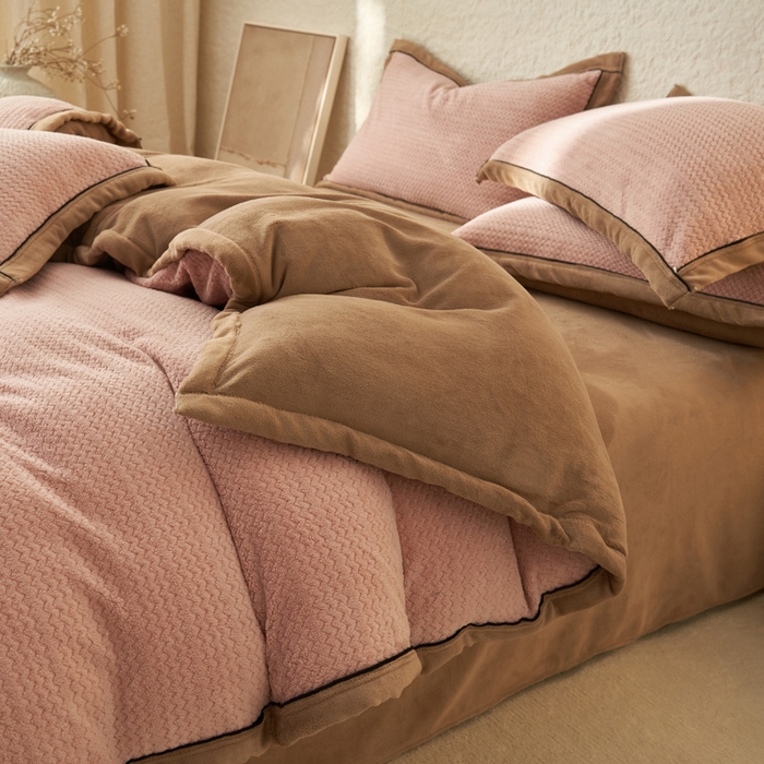 91家纺网 家纺一手货源 找家纺 （总）早晨家纺 2025新款青沐款牛奶绒提花四件套