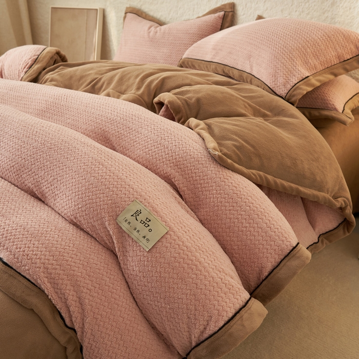 91家纺网 家纺一手货源 找家纺 （总）早晨家纺 2025新款青沐款牛奶绒提花四件套