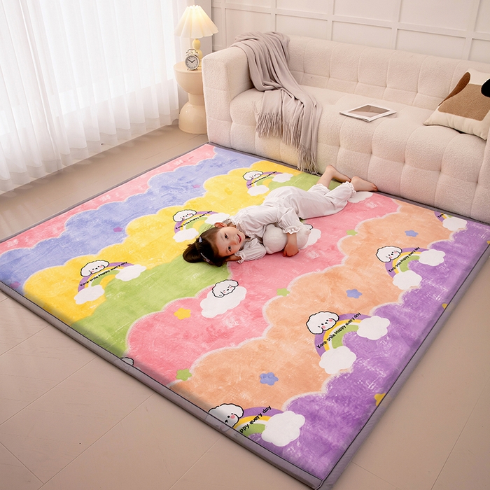 （總）北辰 2025新款牛奶絨地墊打地鋪神器床邊墊床墊遮蓋物客廳地墊可定制