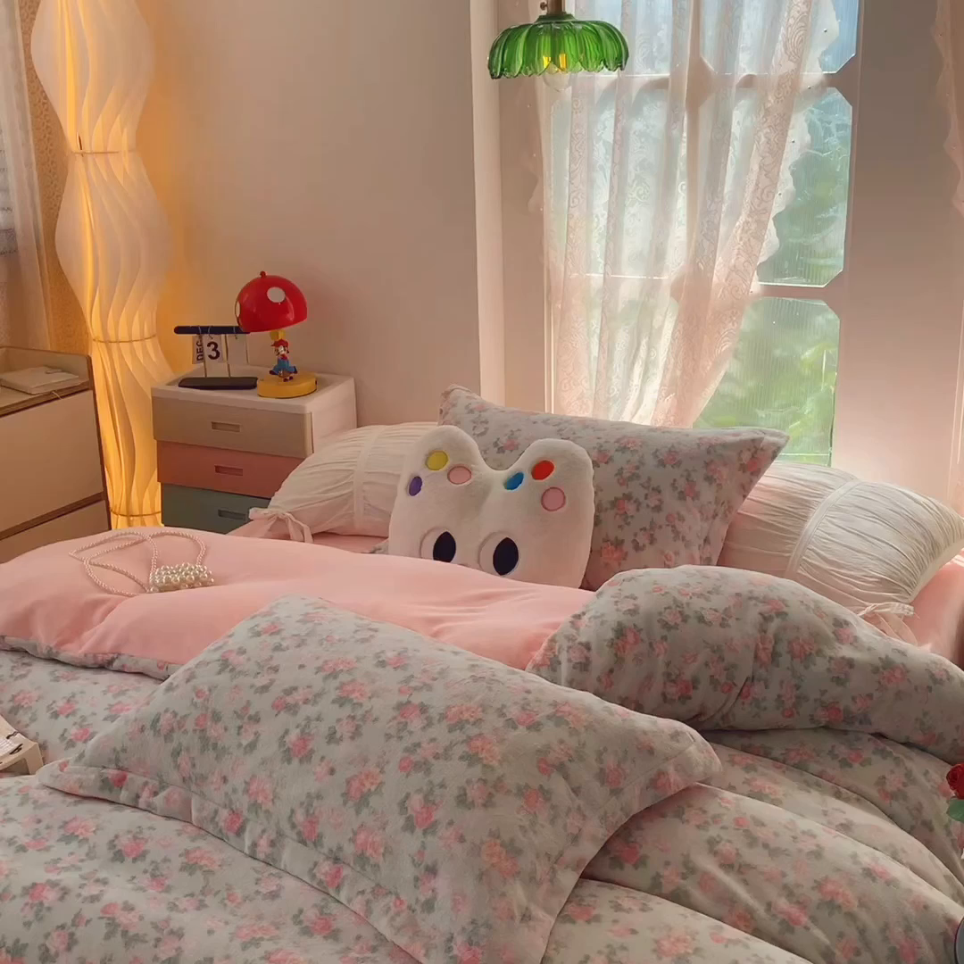 91家纺网 家纺一手货源 找家纺 （总）莱豫家纺 2025新款加厚牛奶绒三件套四件套保暖不静电