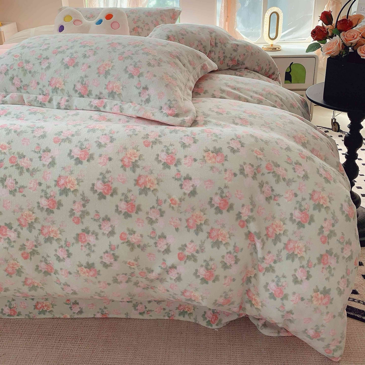 91家纺网 家纺一手货源 找家纺 （总）莱豫家纺 2025新款加厚牛奶绒三件套四件套保暖不静电