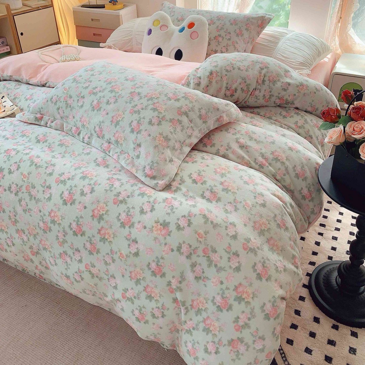 91家纺网 家纺一手货源 找家纺 （总）莱豫家纺 2025新款加厚牛奶绒三件套四件套保暖不静电