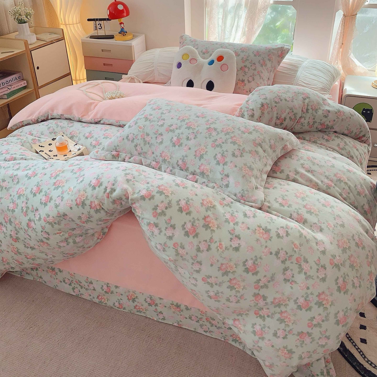 91家纺网 家纺一手货源 找家纺 （总）莱豫家纺 2025新款加厚牛奶绒三件套四件套保暖不静电