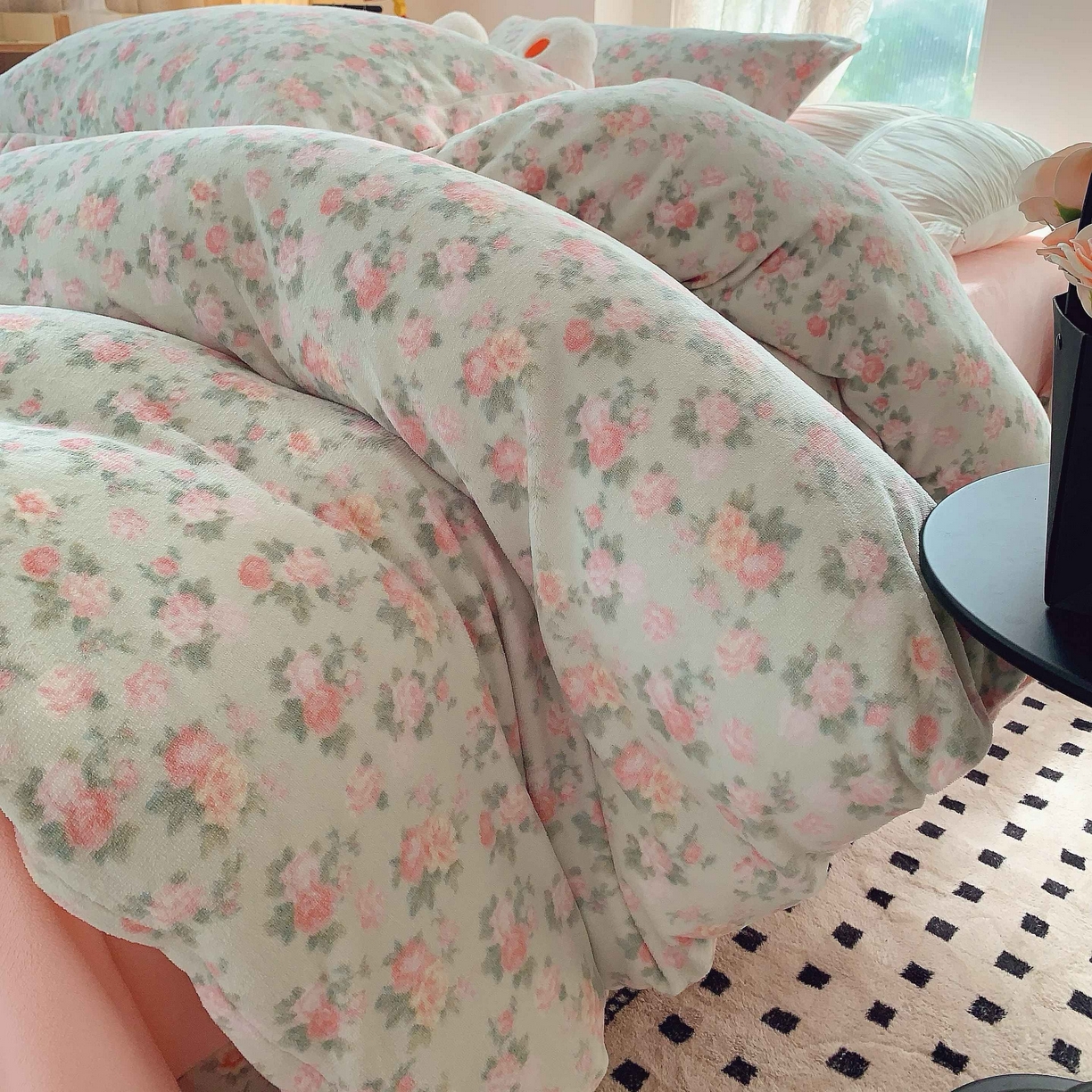 91家纺网 家纺一手货源 找家纺 （总）莱豫家纺 2025新款加厚牛奶绒三件套四件套保暖不静电