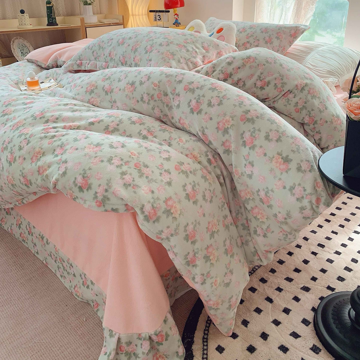 91家纺网 家纺一手货源 找家纺 （总）莱豫家纺 2025新款加厚牛奶绒三件套四件套保暖不静电