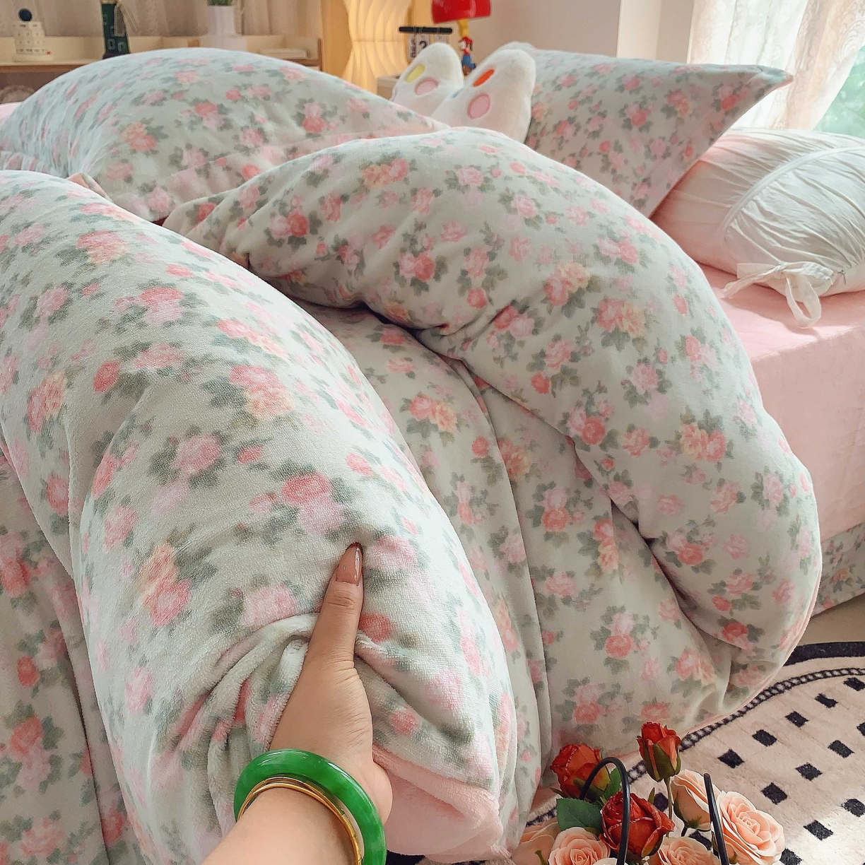 91家纺网 家纺一手货源 找家纺 （总）莱豫家纺 2025新款加厚牛奶绒三件套四件套保暖不静电