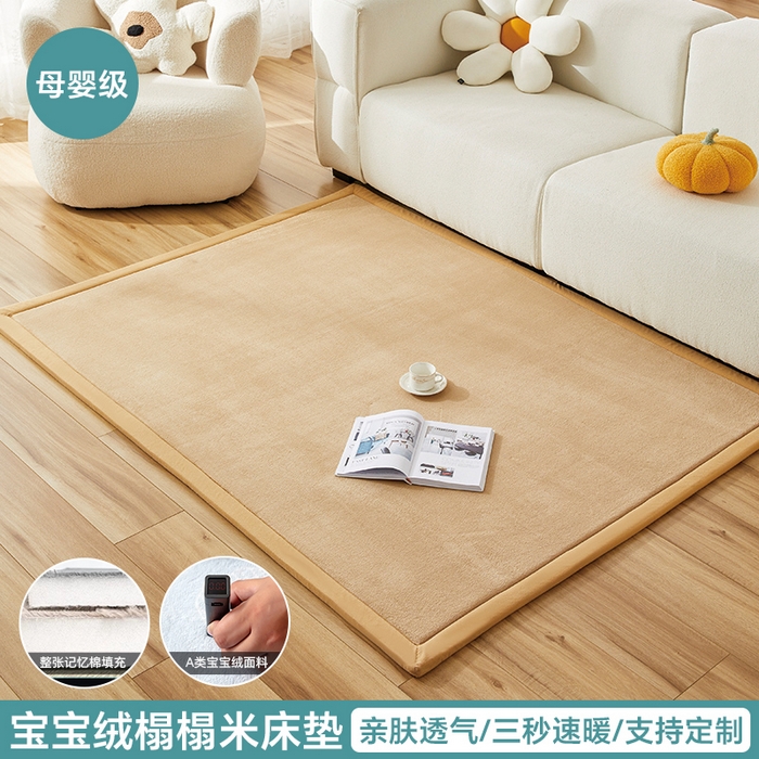 91家纺网 家纺一手货源 找家纺 （总）北辰 2025新款牛奶绒地垫打地铺神器床边垫床垫遮盖物客厅地垫可定制