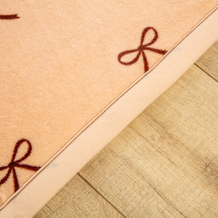 91家纺网 家纺一手货源 找家纺 北辰 2025新款牛奶绒地垫打地铺神器床边垫床垫遮盖物客厅地垫可定制 蝴蝶结