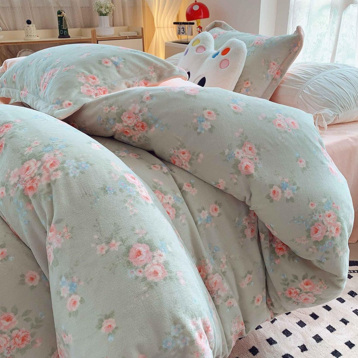 91家纺网 家纺一手货源 找家纺 （总）莱豫家纺 2025新款加厚牛奶绒三件套四件套保暖不静电