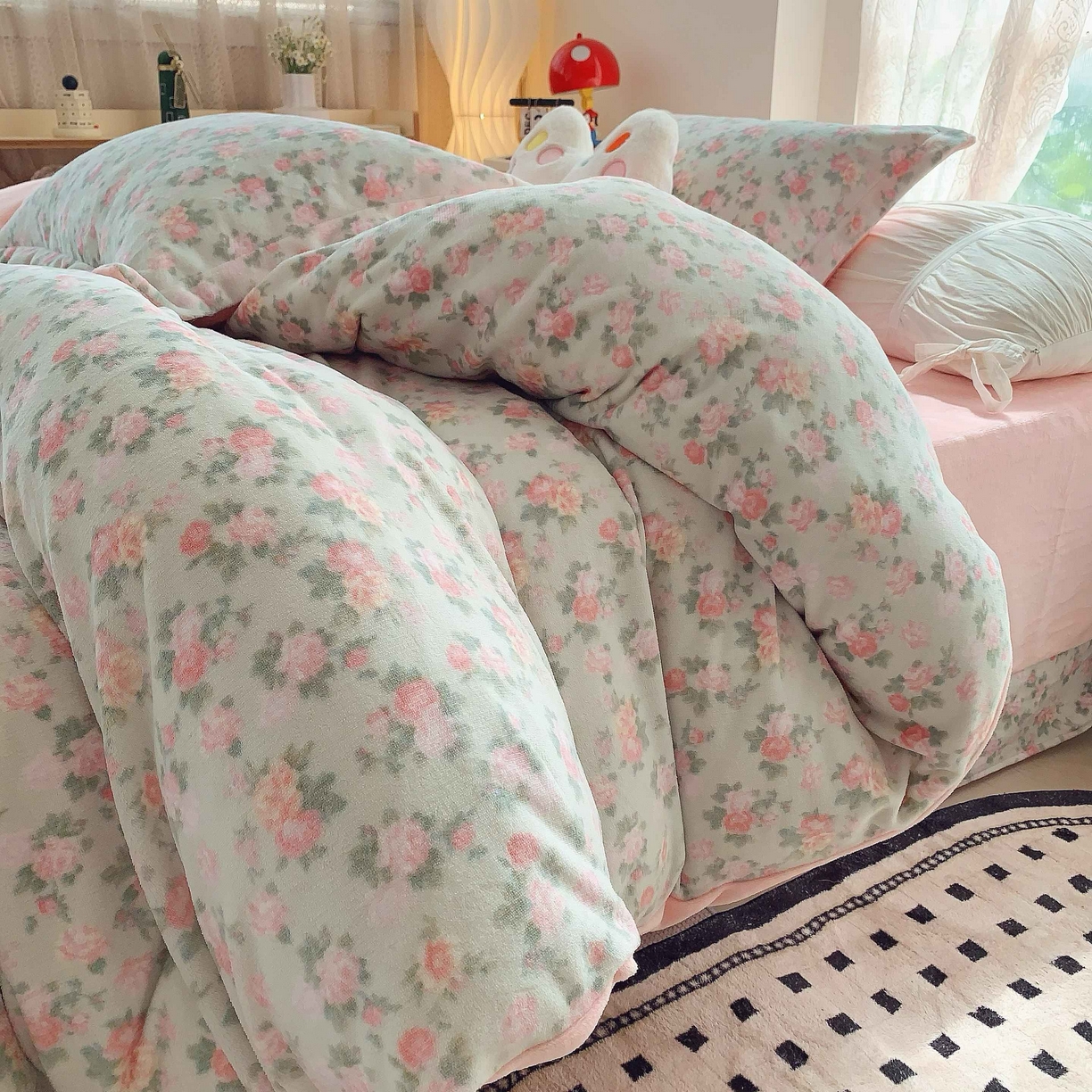 91家纺网 家纺一手货源 找家纺 （总）莱豫家纺 2025新款加厚牛奶绒三件套四件套保暖不静电