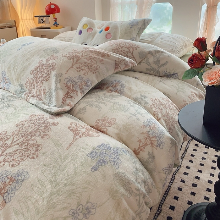 91家纺网 家纺一手货源 找家纺 （总）莱豫家纺 2025新款加厚牛奶绒三件套四件套保暖不静电