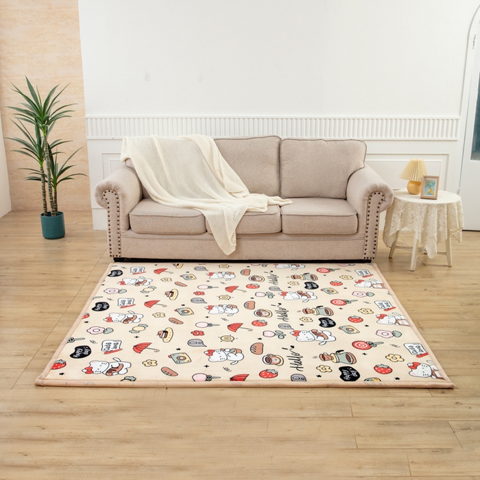 91家纺网 家纺一手货源 找家纺 北辰 2025新款牛奶绒地垫打地铺神器床边垫床垫遮盖物客厅地垫可定制 欢乐假日