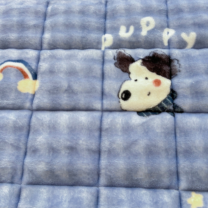 91家纺网 家纺一手货源 找家纺 梵朴 2025新款牛奶绒泡泡兔毛绒床垫学生宿舍床褥子床护垫大床款印花系列 彩虹哈皮狗