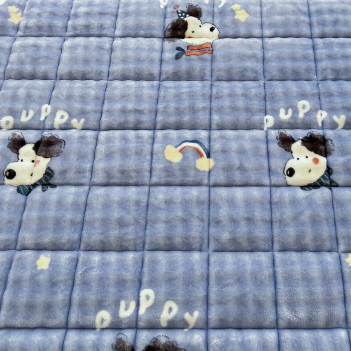 91家纺网 家纺一手货源 找家纺 梵朴 2025新款牛奶绒泡泡兔毛绒床垫学生宿舍床褥子床护垫大床款印花系列 彩虹哈皮狗