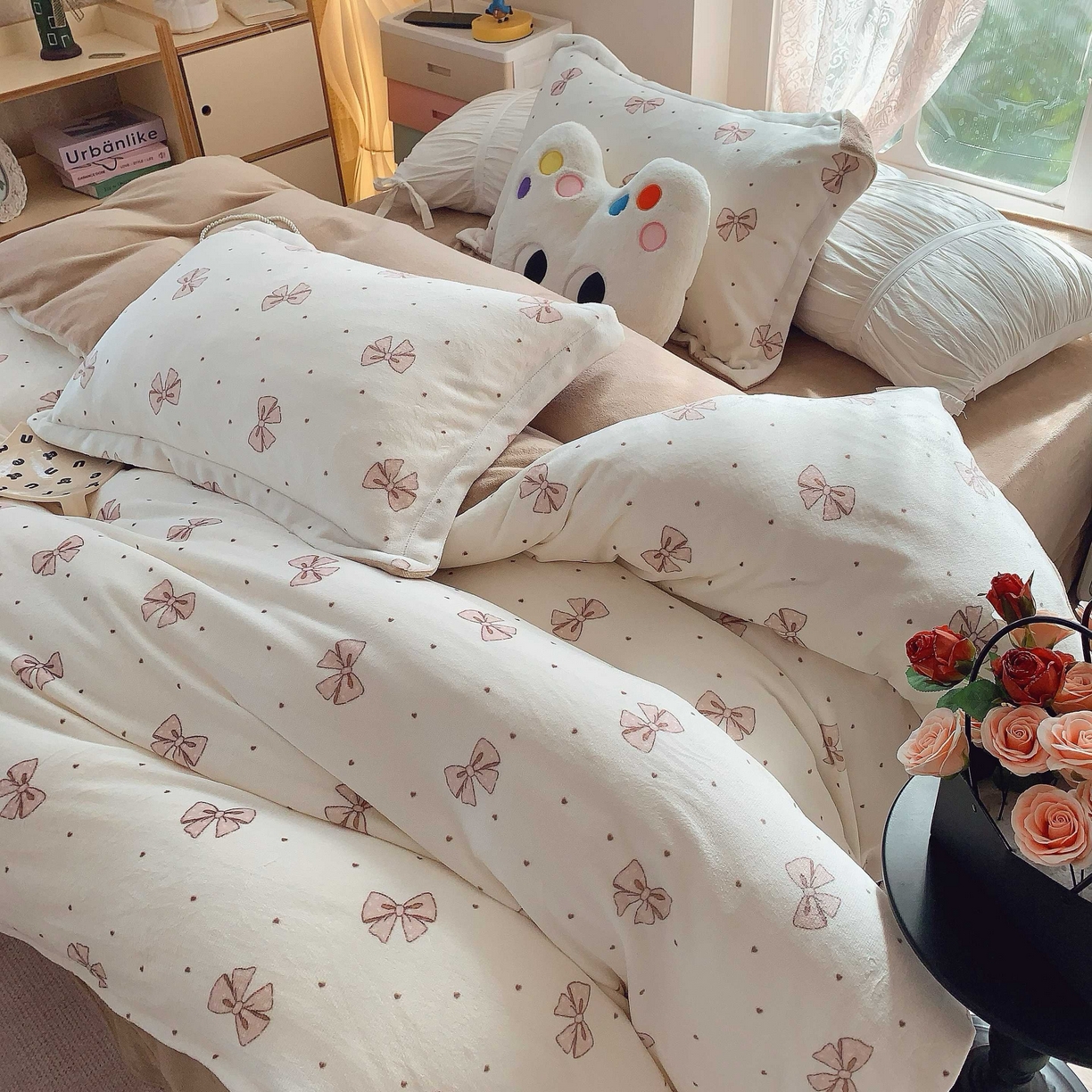 91家纺网 家纺一手货源 找家纺 莱豫家纺 2025新款加厚牛奶绒三件套四件套保暖不静电 爱心如辰