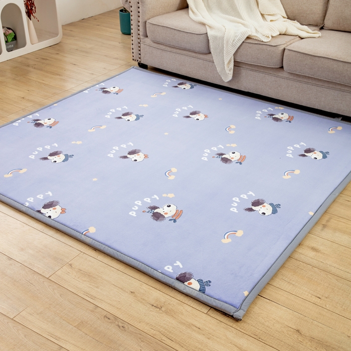 北辰 2025新款牛奶絨地墊打地鋪神器床邊墊床墊遮蓋物客廳地墊可定制 puppy狗