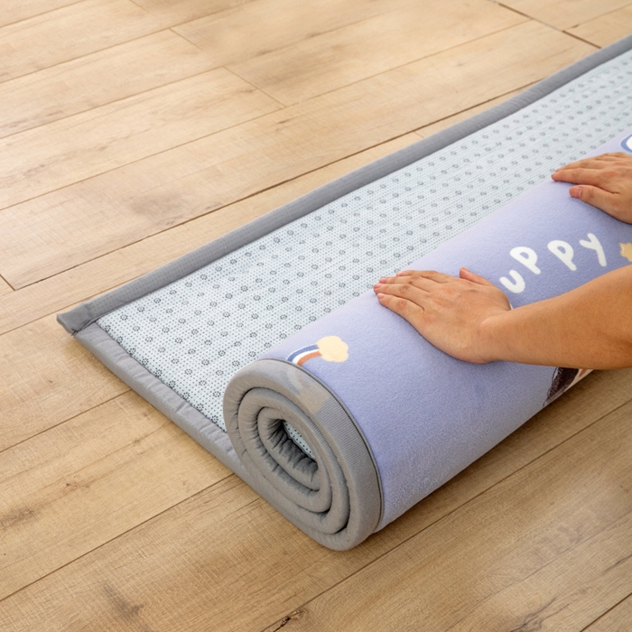 91家纺网 家纺一手货源 找家纺 北辰 2025新款牛奶绒地垫打地铺神器床边垫床垫遮盖物客厅地垫可定制 puppy狗