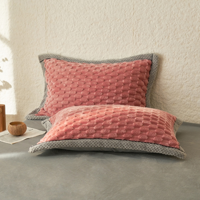 91家纺网 家纺一手货源 找家纺 早晨家纺 2025新款金贵款牛奶绒提花四件套 金贵-豆沙