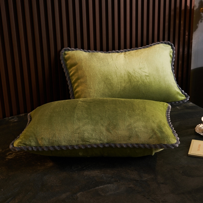 91家纺网 家纺一手货源 找家纺 早晨家纺 2025新款黑金牛奶绒纯色四件套-风格2 黑金-草绿