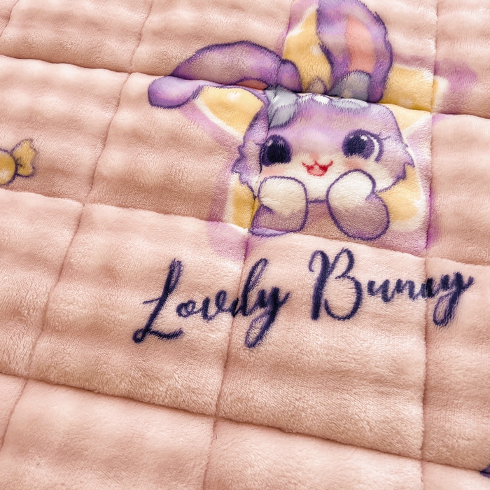 91家纺网 家纺一手货源 找家纺 梵朴 2025新款牛奶绒泡泡兔毛绒床垫学生宿舍床褥子床护垫大床款印花系列 星黛露粉